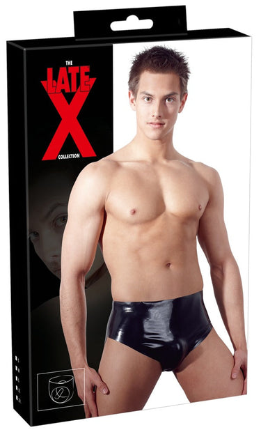Latex Brief with Inflatable Anal Plug